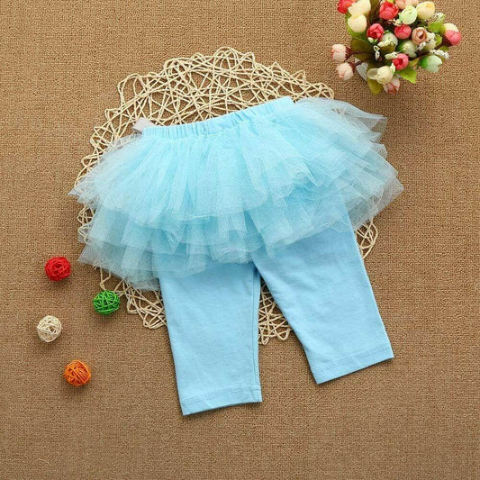 NEW Size 0 to 3 months Newborn Baby Leggings Baby Girls Blue Tutu Leggings - MARIGOLD
