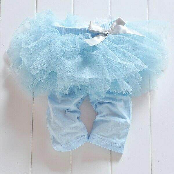 NEW Size 0 to 3 months Newborn Baby Leggings Baby Girls Blue Tutu Leggings - MARIGOLD