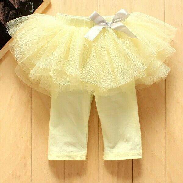 NEW Size 0 to 3 Months Newborn Baby Leggings Yellow Tutu Leggings Baby Clothing - MARIGOLD