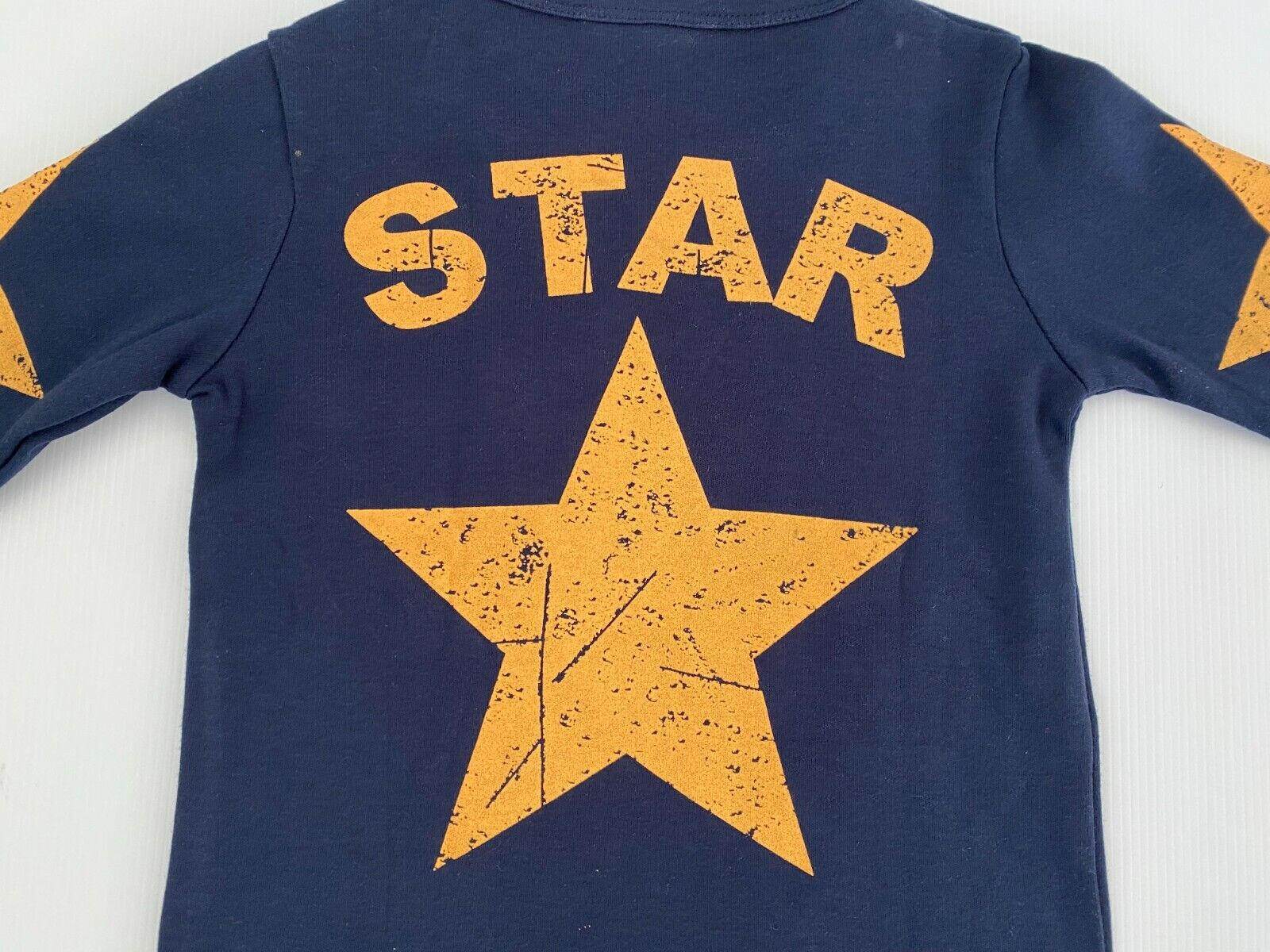 Boys Dark Blue Navy Star Print Long Sleeve Top (Size 3 Years) - MARIGOLD