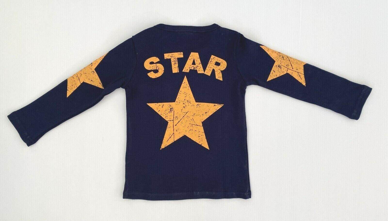 Boys Dark Blue Navy Star Print Long Sleeve Top (Size 3 Years) - MARIGOLD