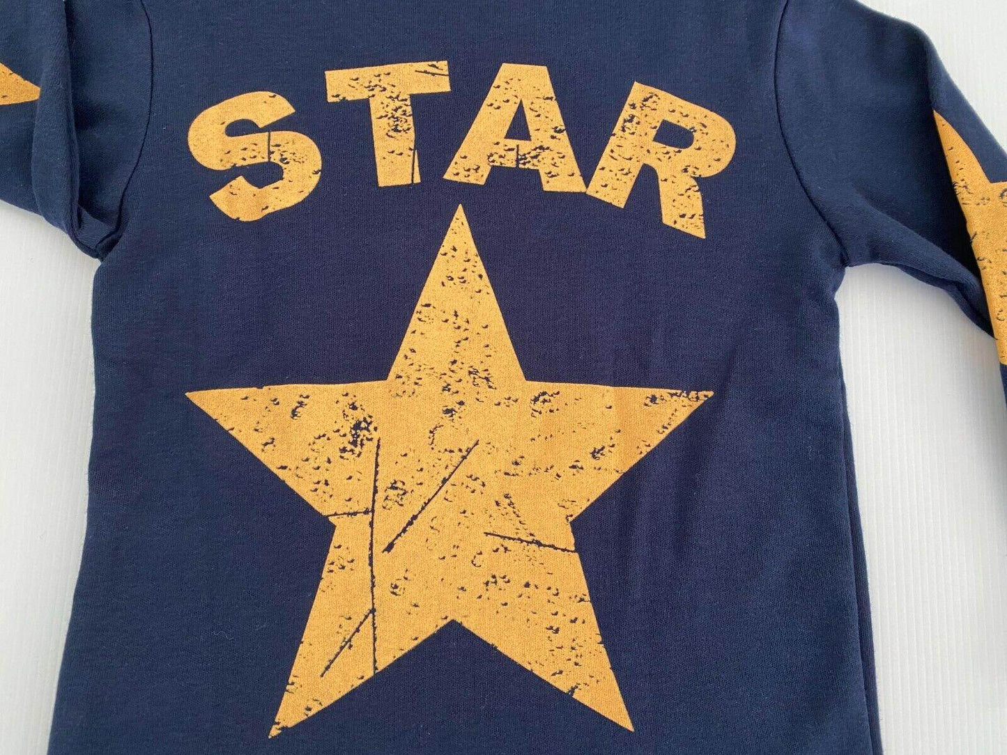 Boys Dark Blue Navy Star Print Long Sleeve Top (Size 3 Years) - MARIGOLD