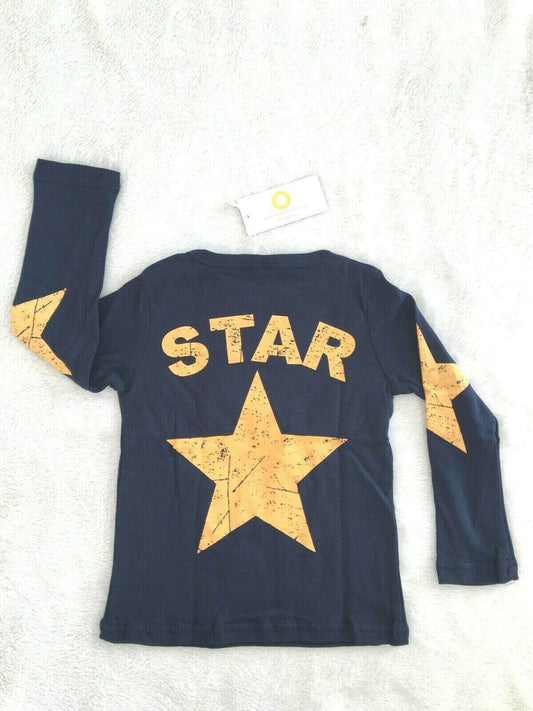 NEW Size 5 years Boys Clothing Boys Star Navy Long Sleeve Top - MARIGOLD