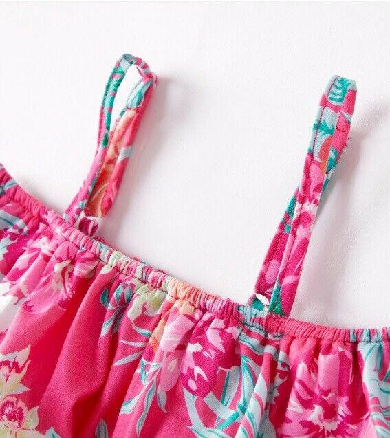 NEW Size 12-18 months Baby Bodysuit Pink Tropical Flower Bodysuit &HeadbandSet - MARIGOLD