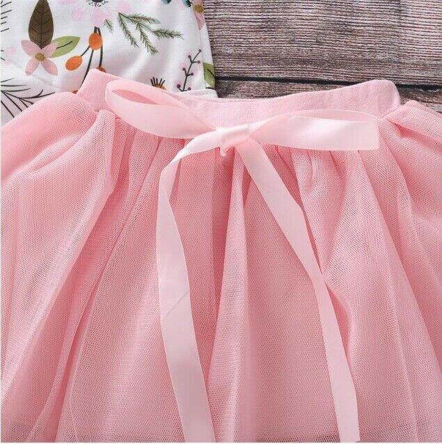 Baby Girls Dress baby girls bodysuit & tulle skirt set - Select Size - MARIGOLD