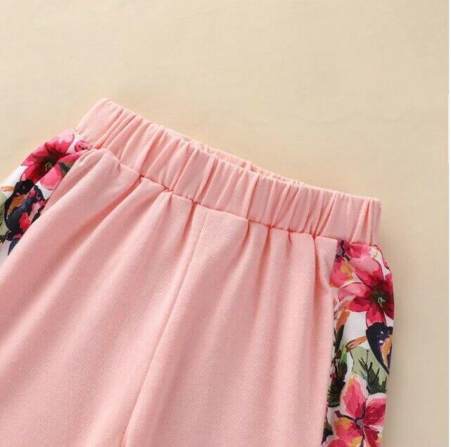 Pretty Pink Floral Butterfly Hoodie & Pant Set - Size 18-24 Months - MARIGOLD