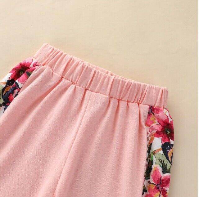 Pretty Pink Floral Butterfly Hoodie & Pant Set - Size 18-24 Months - MARIGOLD