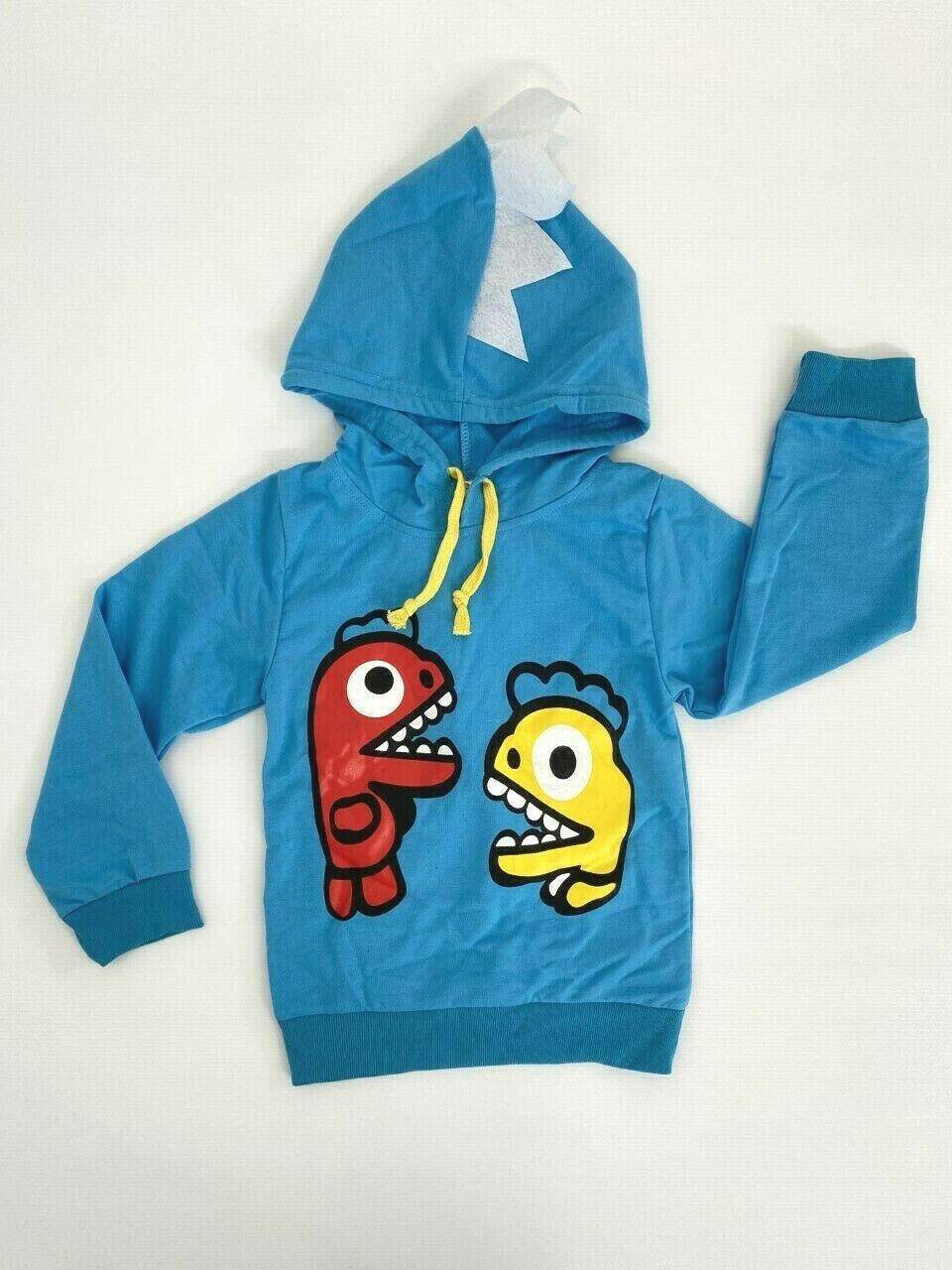 Size 1 Year New Toddler Boys Hoodie Jumper Toddler Boys Dinosaur Blue Hoodie Top - MARIGOLD