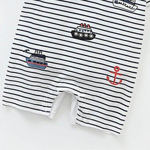 size 6-9m / 9-12 months new baby boys romper ship & anchor romper-select size - MARIGOLD