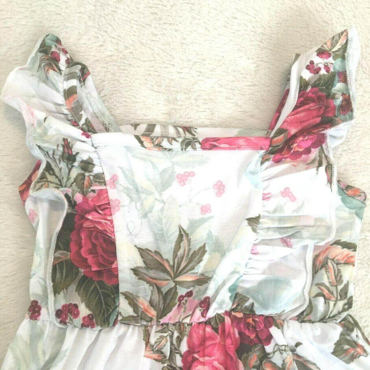 baby girls romper size 6-9 months red floral ruffle sleeve baby girls romper - MARIGOLD