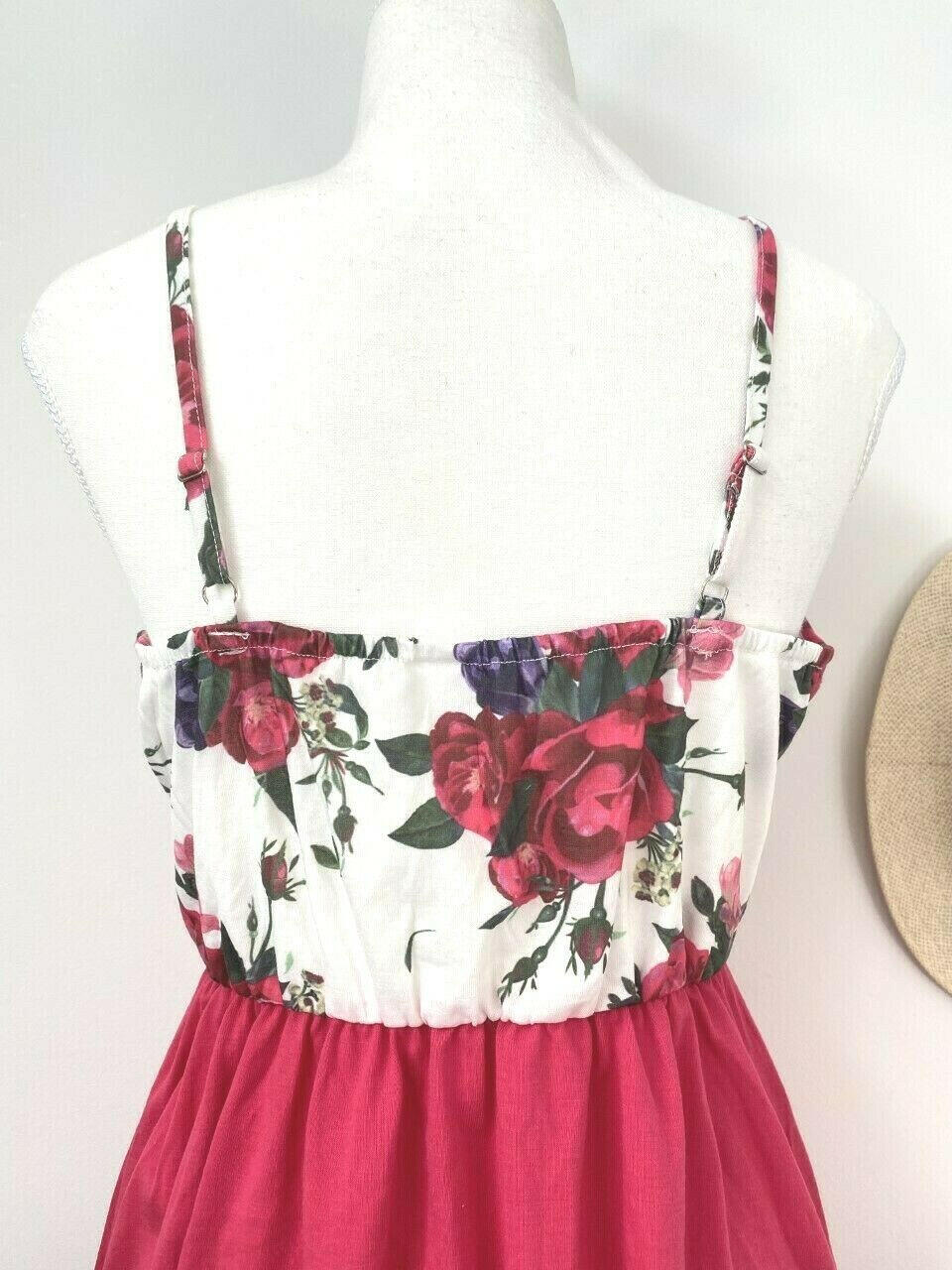 size 12 AUS new womens dress hot pink floral tank womens dress - MARIGOLD