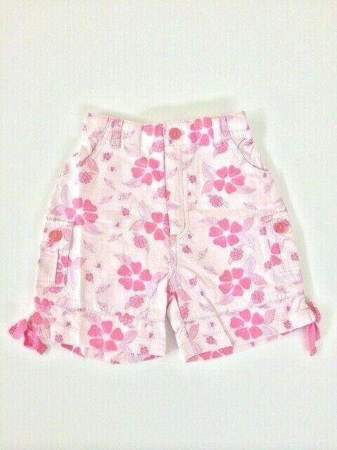 size 18-24 months new toddler girls shorts pink hibiscus toddler girls shorts - MARIGOLD