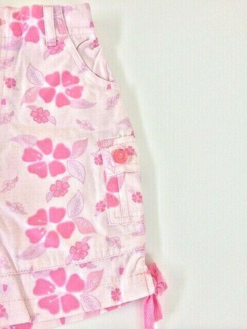 size 18-24 months new toddler girls shorts pink hibiscus toddler girls shorts - MARIGOLD