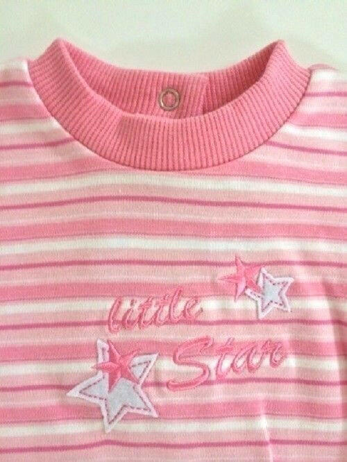 NEW Size 12 months Girls Pink Stripe 'Little Star' Long Sleeve Top - MARIGOLD