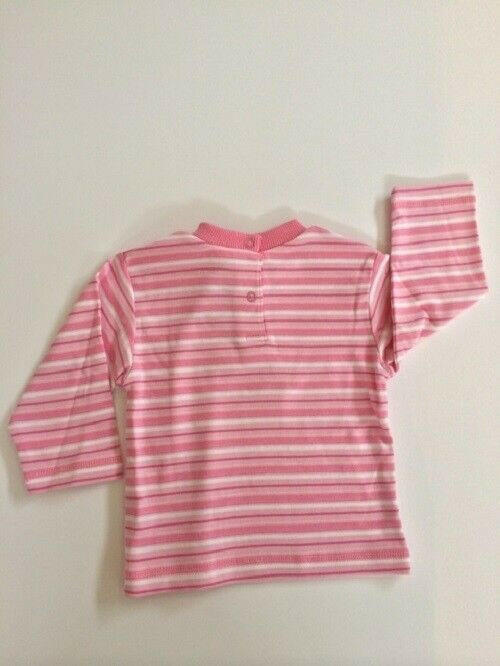 NEW Size 12 months Girls Pink Stripe 'Little Star' Long Sleeve Top - MARIGOLD