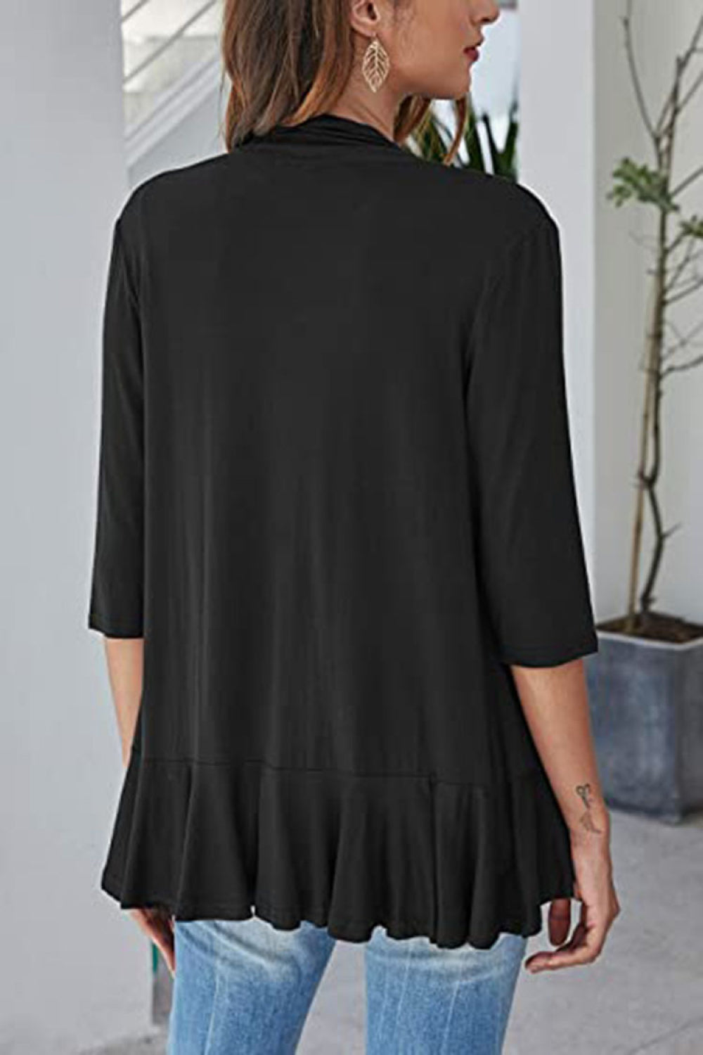 Marigold Collections Australia open front half sleeve cardigan in soft knit fabric, stylish and versatile for casual wear.