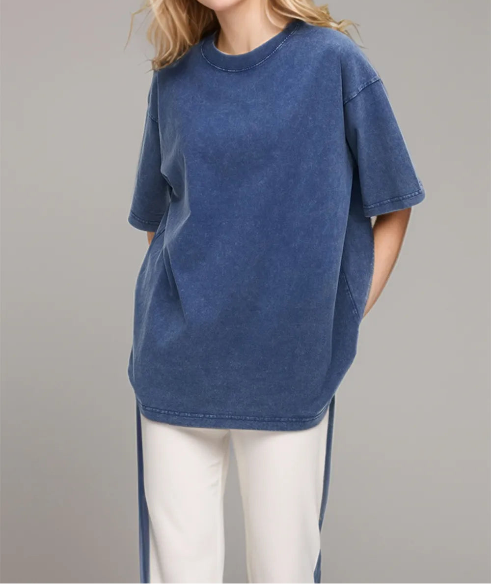 Vintage-look cotton T-shirt by Marigold Collections Australia, featuring a classic design and soft fabric for comfortable wear.