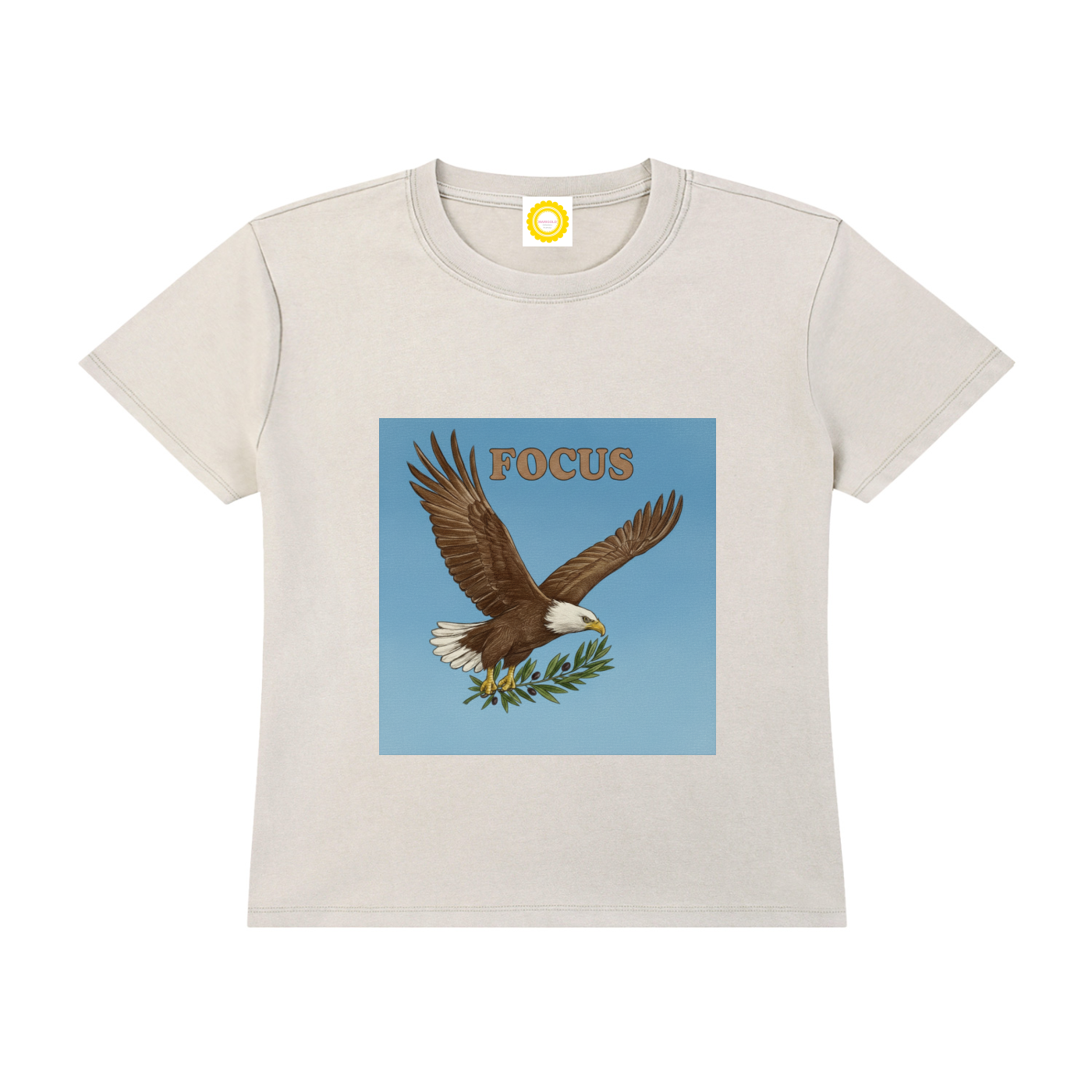 'FOCUS' Vintage Wash Drop Shoulder T-shirt