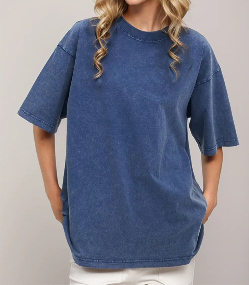 Vintage-look cotton T-shirt from Marigold Collections Australia, featuring relaxed fit and classic style in a soft fabric.