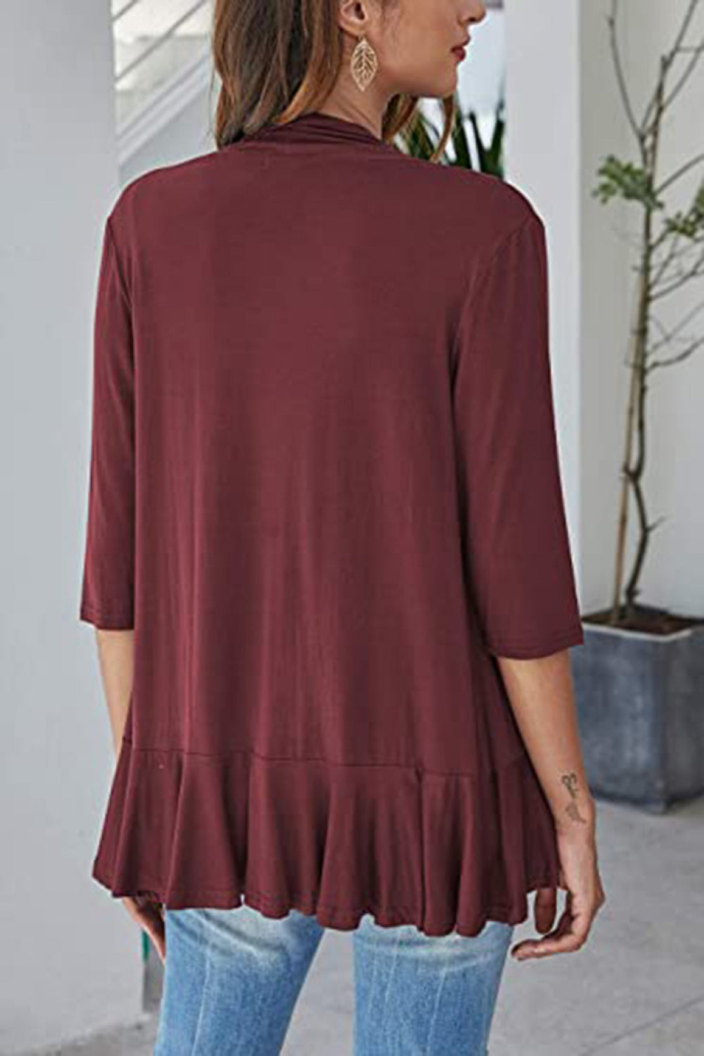 Marigold Collections Australia open front half sleeve cardigan, lightweight sweater with a relaxed fit and soft fabric.