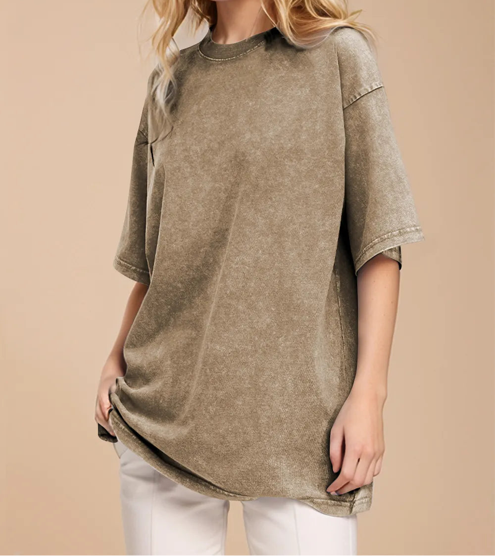 Marigold Collections Australia vintage-look cotton T-shirt, casual top with retro-inspired design, in soft fabric and relaxed fit.