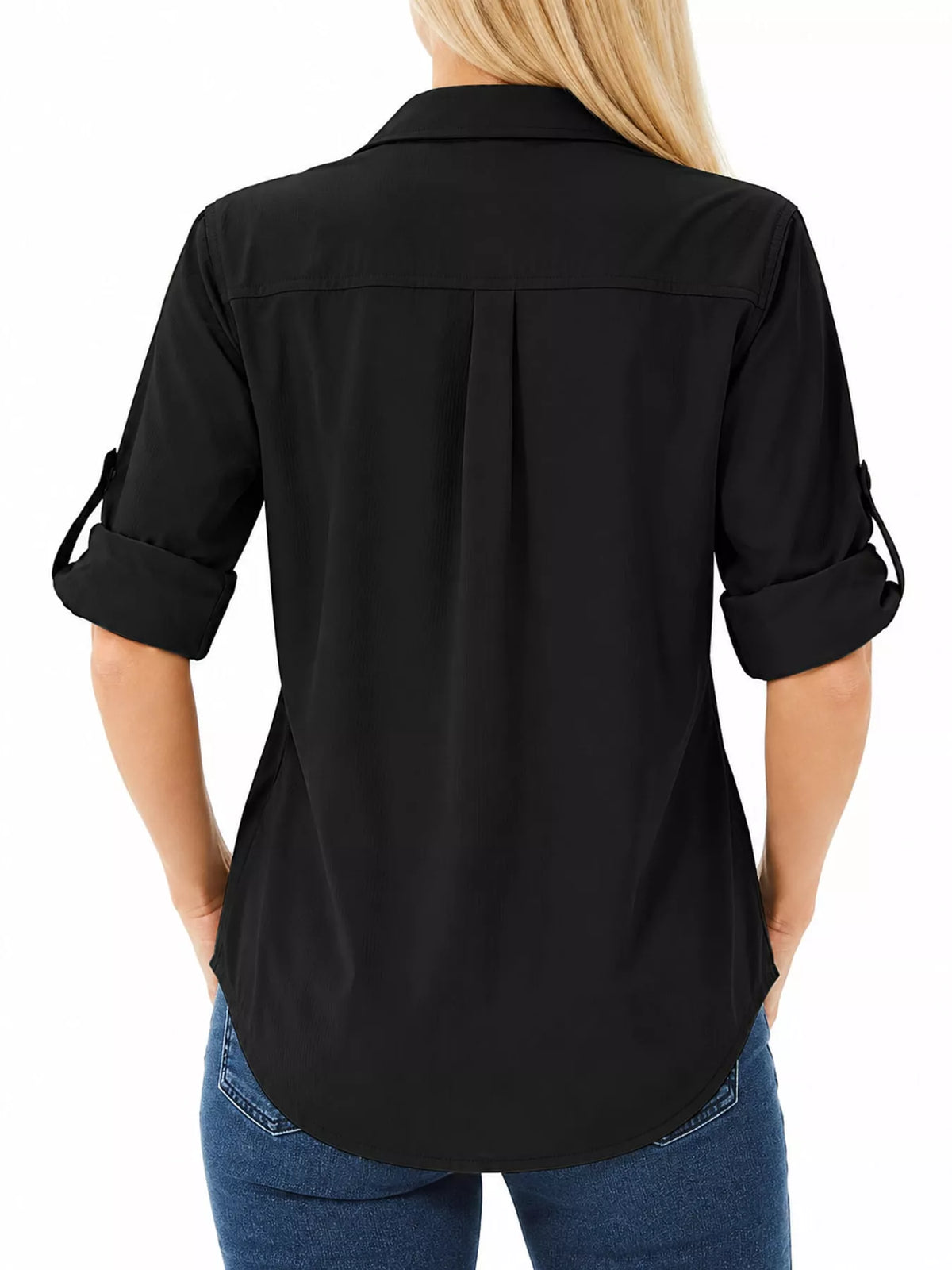 Marigold Collections Australia safari button-down shirt with roll-up sleeves, lightweight cotton blouse for casual wear