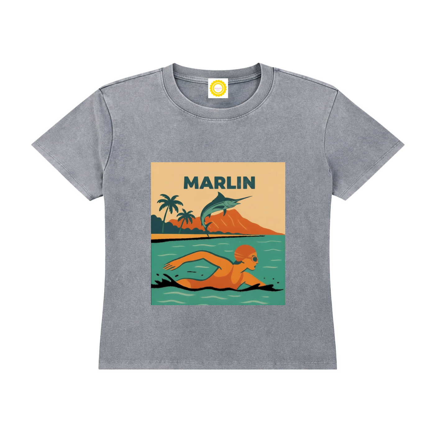 'MARLIN' Vintage Wash Drop Shoulder T-shirt - MARIGOLD COLLECTIONS AUSTRALIA