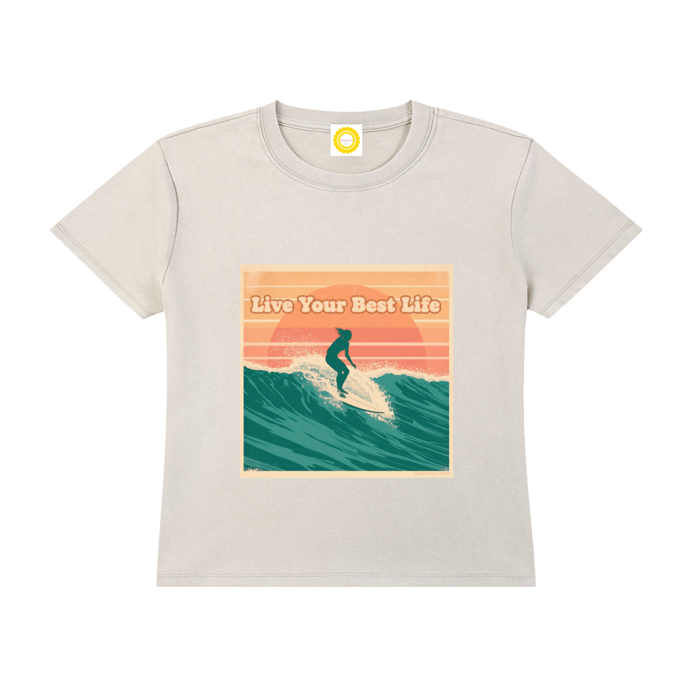 'Live Your Best Life' Vintage Wash Drop Shoulder T-shirt - MARIGOLD COLLECTIONS AUSTRALIA
