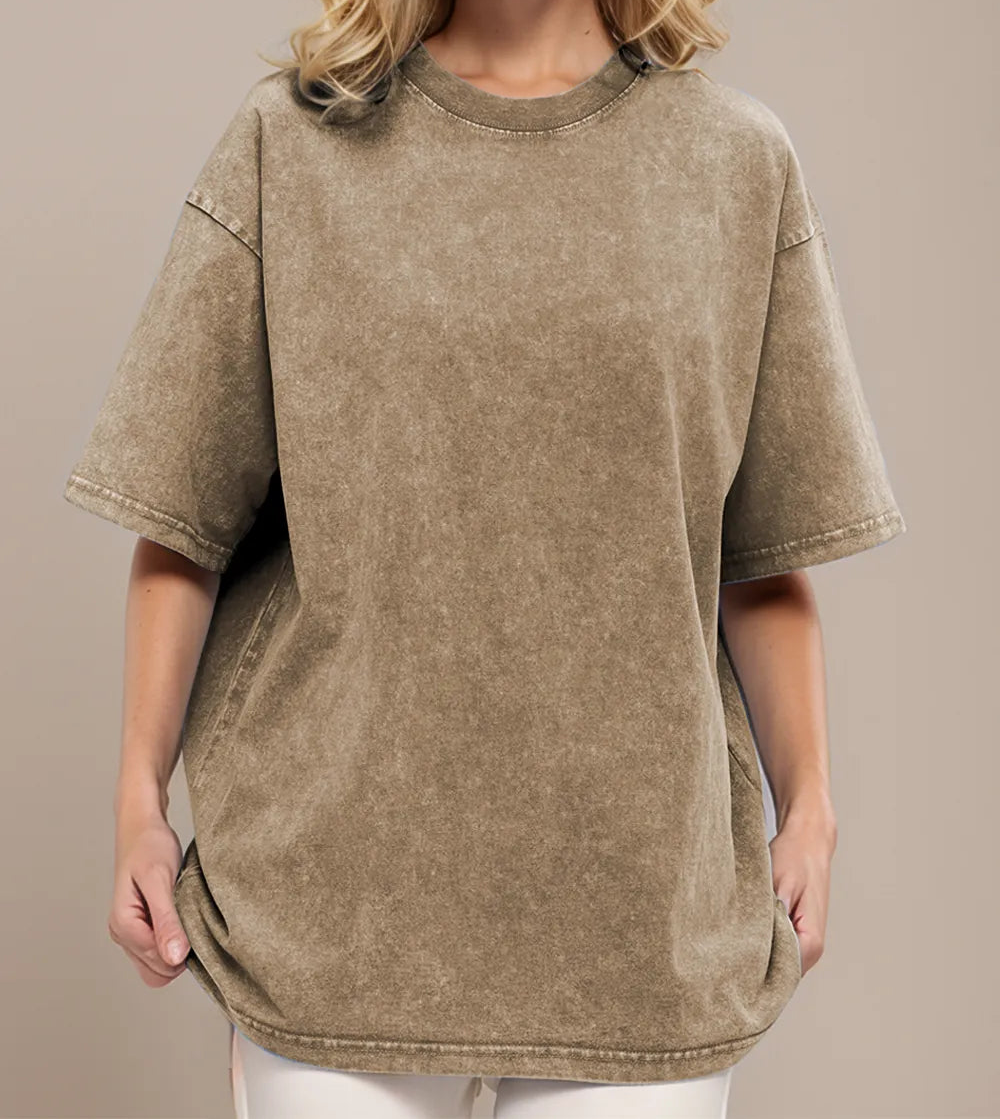 Vintage-look cotton T-shirt from Marigold Collections Australia, featuring a relaxed fit and classic design.