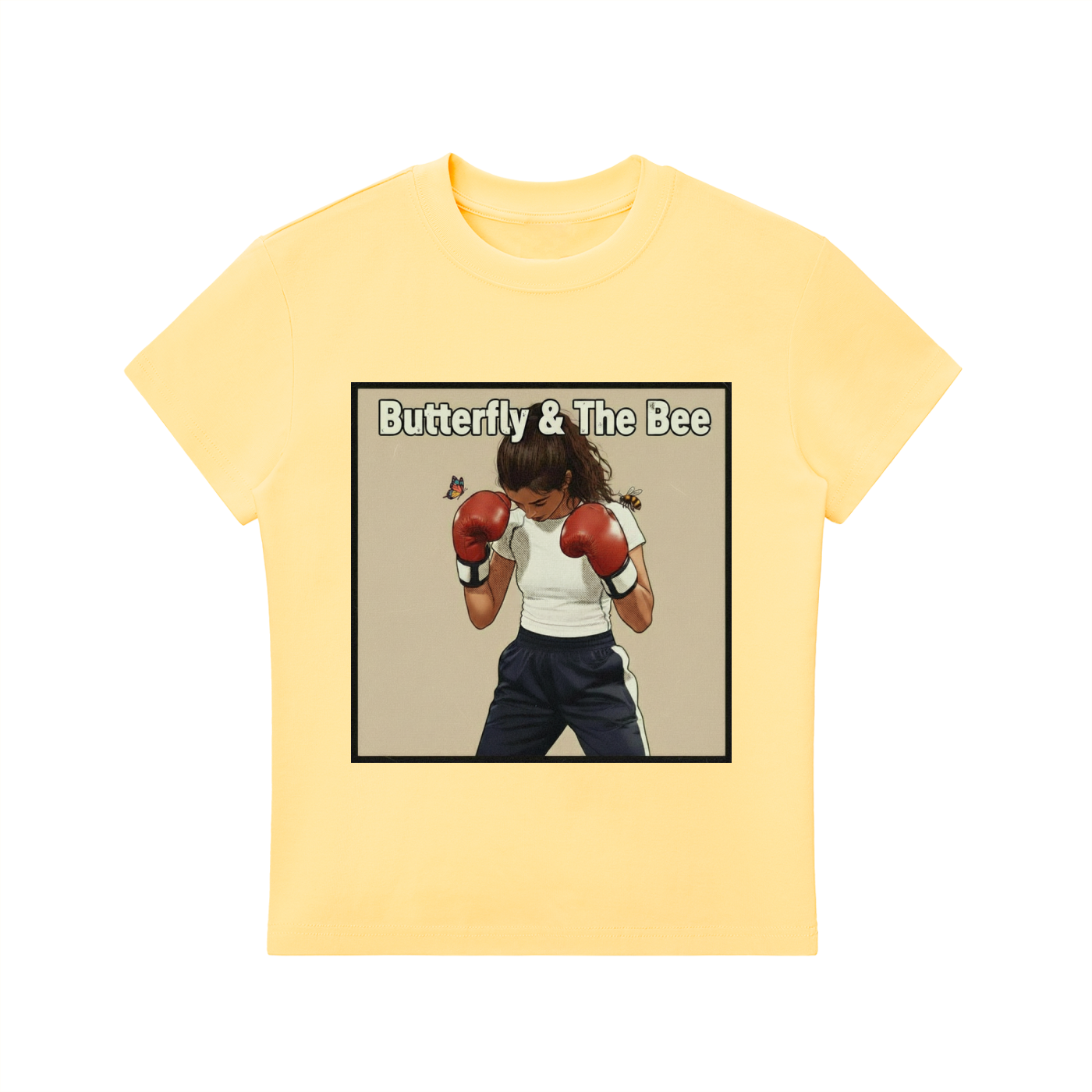 'BUTTERFLY & THE BEE' Essential Bodycon Crewneck T-Shirt