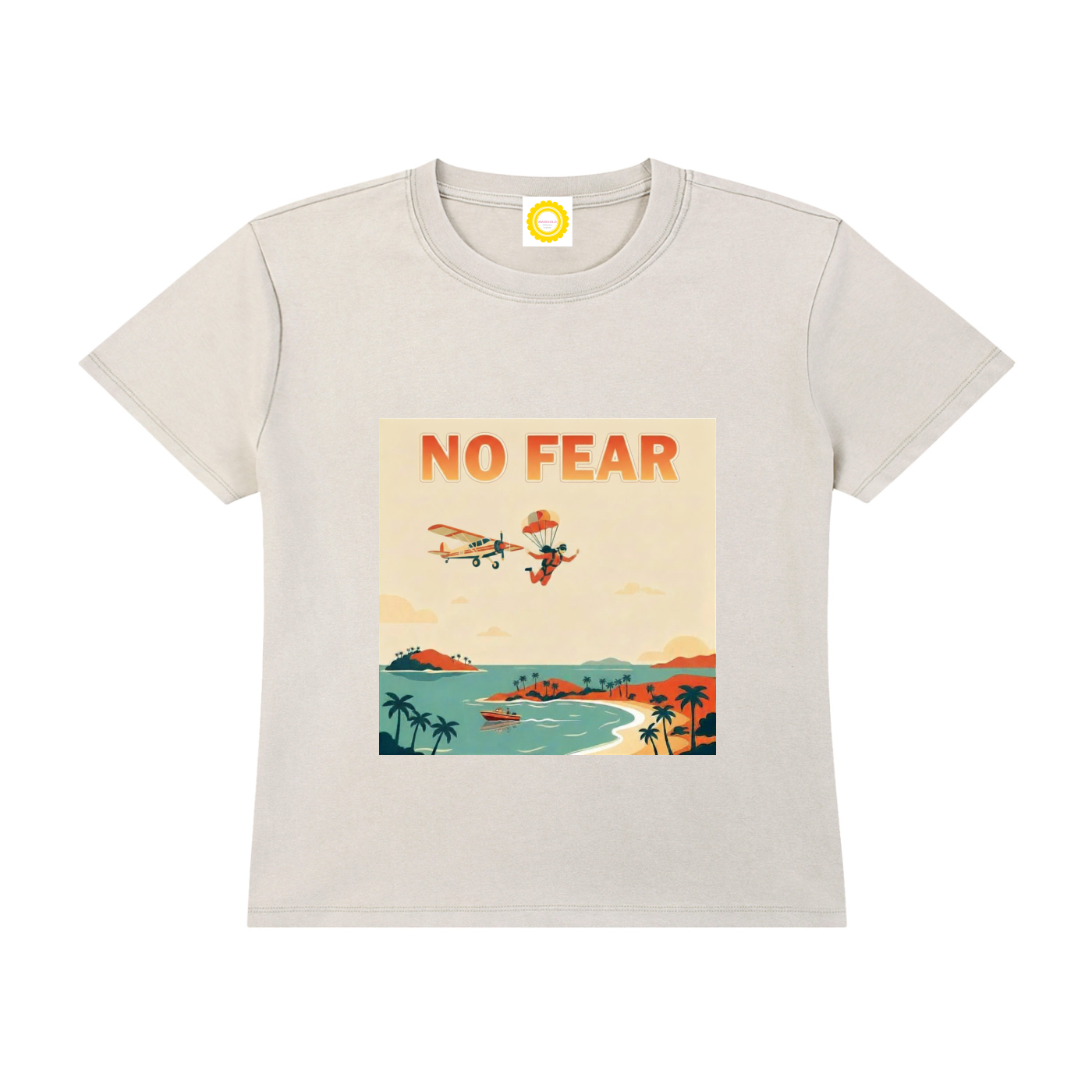 'NO FEAR' Vintage Wash Drop Shoulder T-shirt - MARIGOLD COLLECTIONS AUSTRALIA