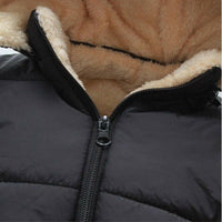 Kids Puffer Jacket Black Teddy Lined Puffer Jacket