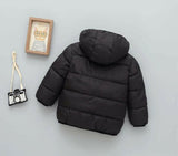 Kids Puffer Jacket Black Teddy Lined Puffer Jacket