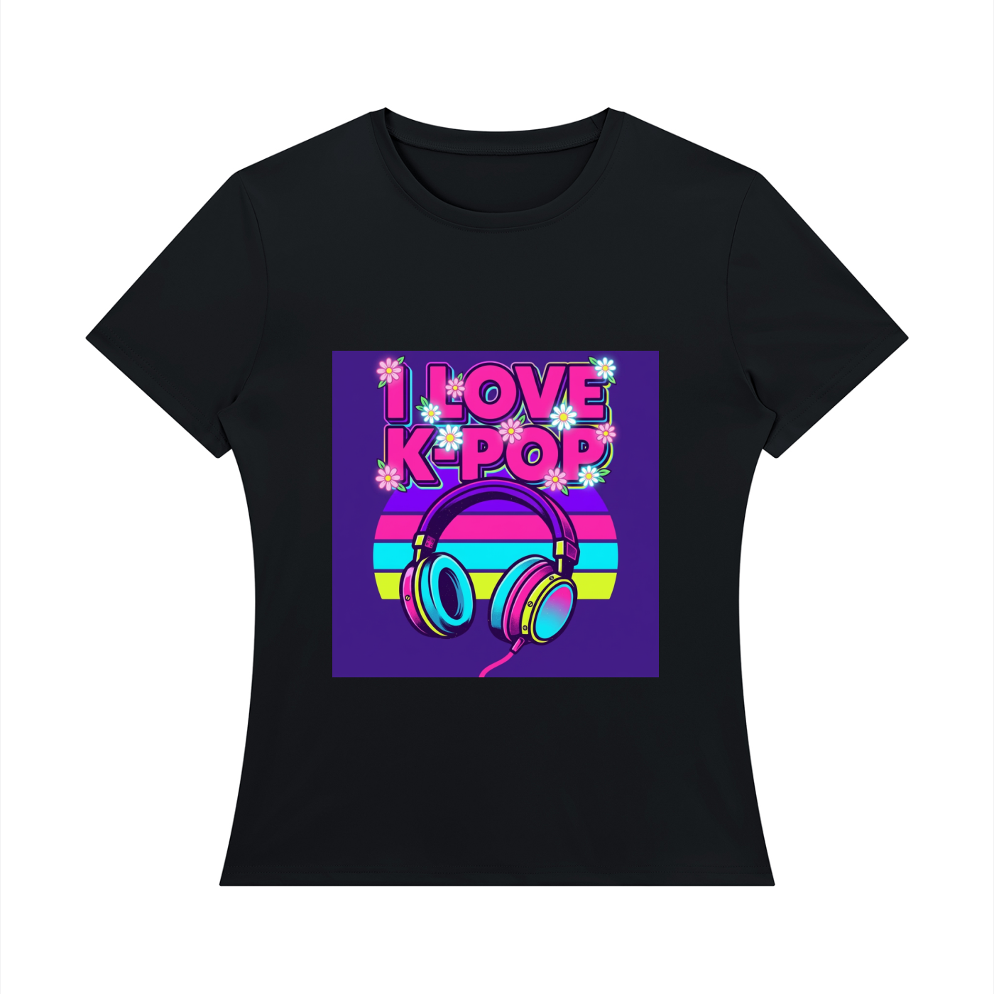 'I LOVE K-POP' Women's Regular Fit T-Shirt