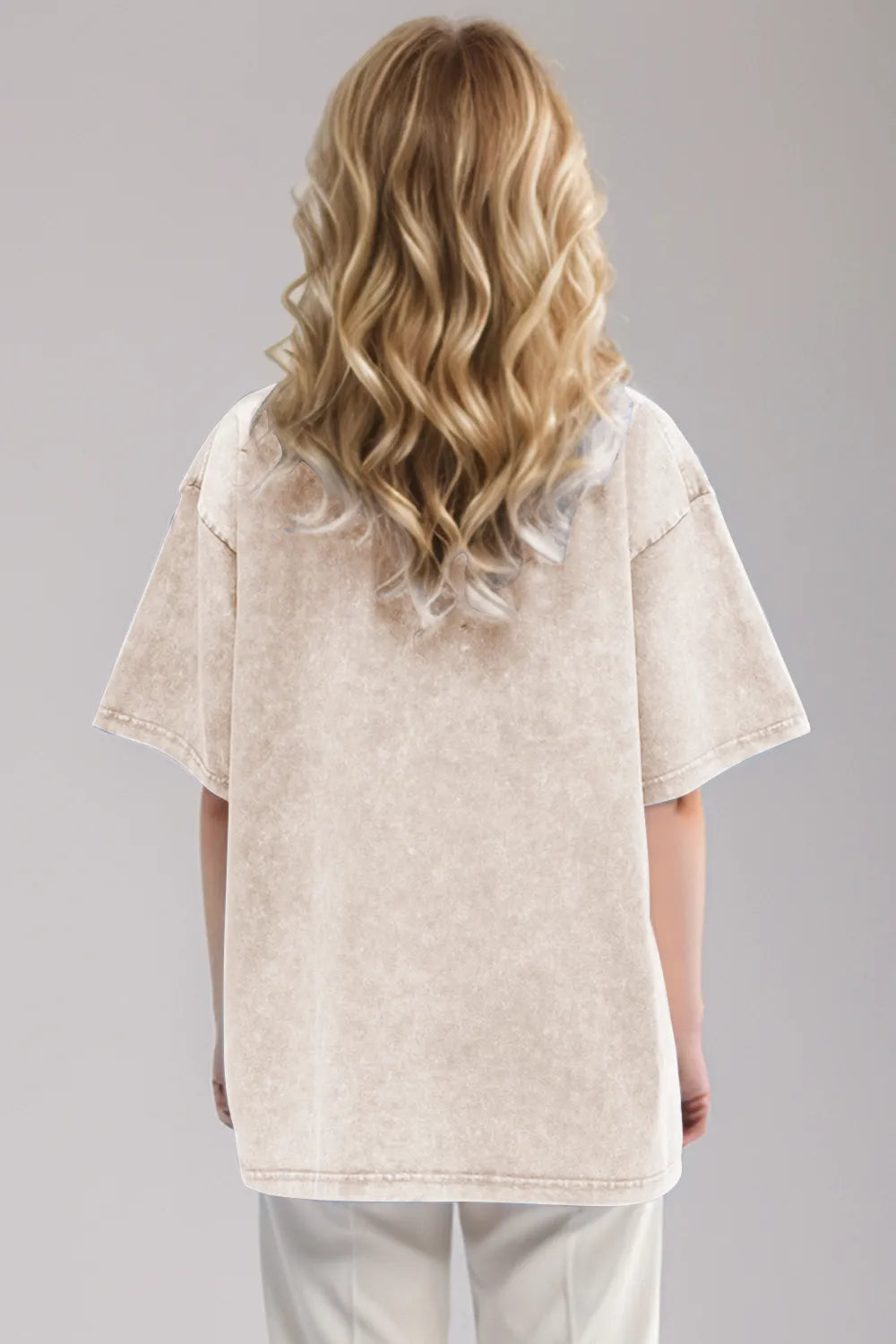 Vintage-look cotton T-shirt from Marigold Collections Australia, featuring a classic design and soft fabric for casual wear.