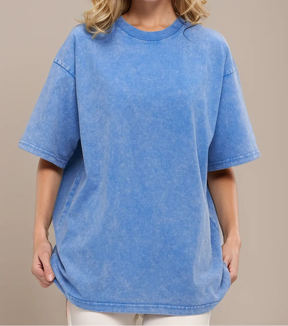 Vintage-look cotton T-shirt from Marigold Collections Australia, featuring a classic design and soft fabric, perfect for casual wear.