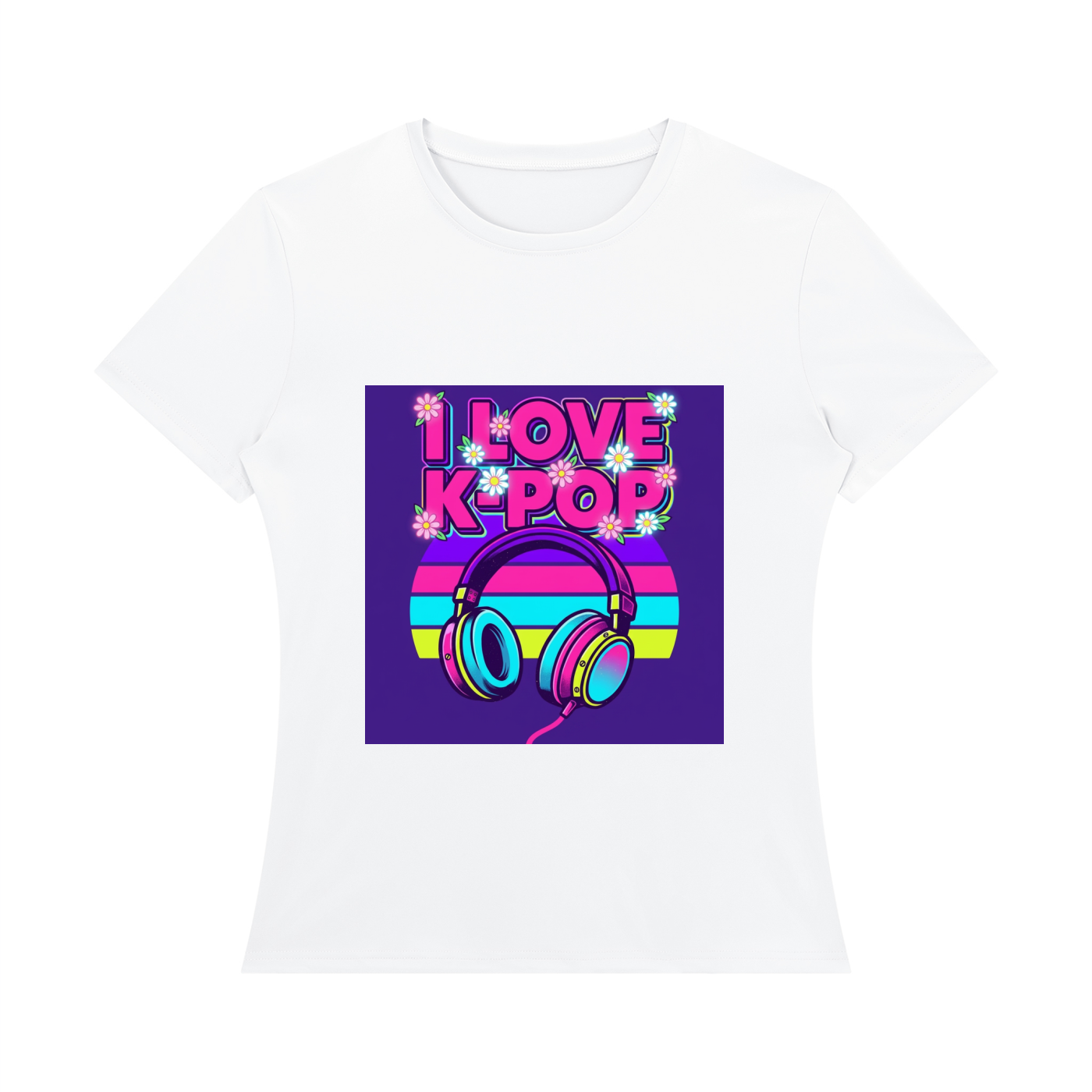 'I LOVE K-POP' Women's Regular Fit T-Shirt