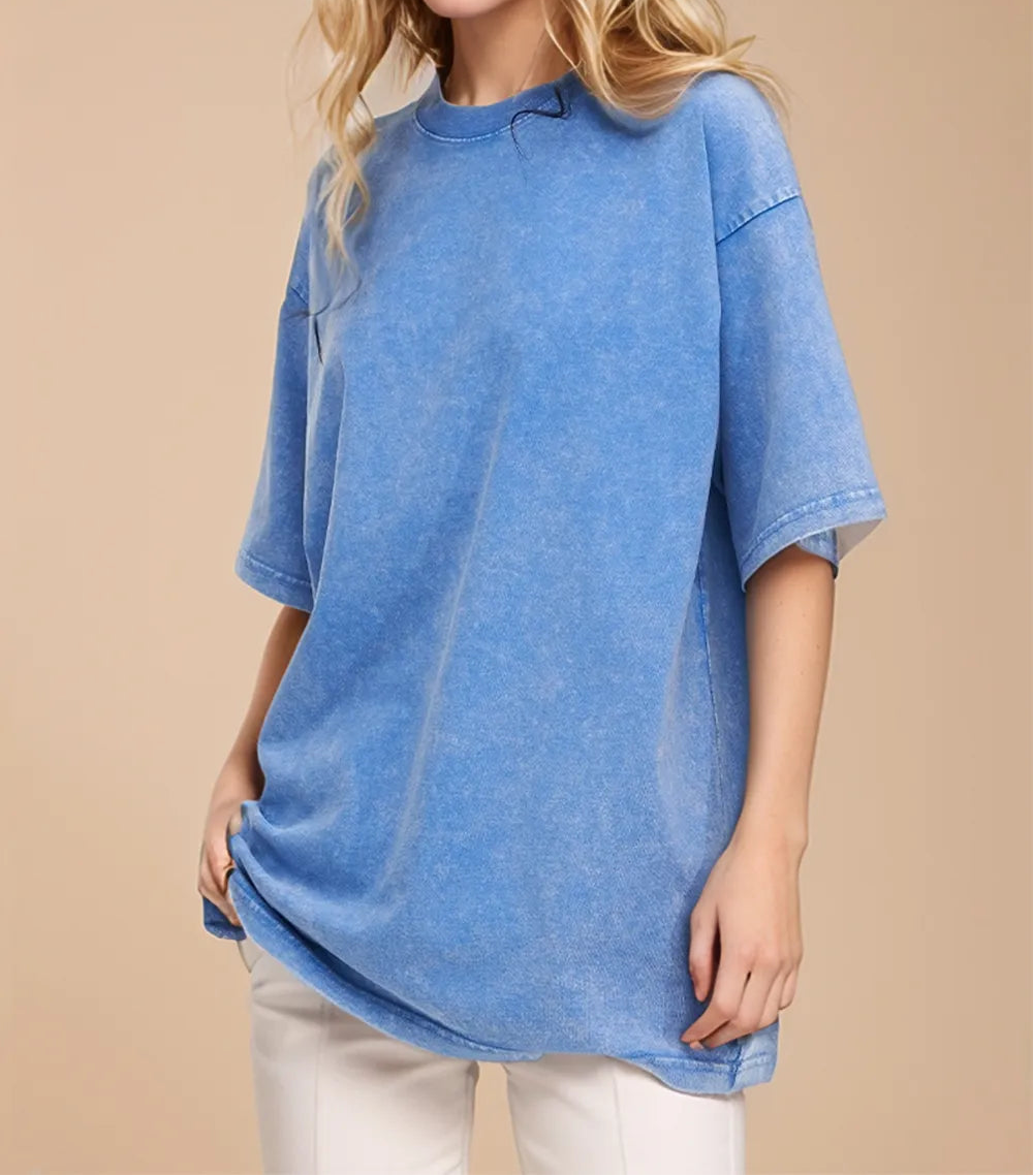 Vintage-look cotton T-shirt from Marigold Collections Australia, casual top with retro style and soft fabric.