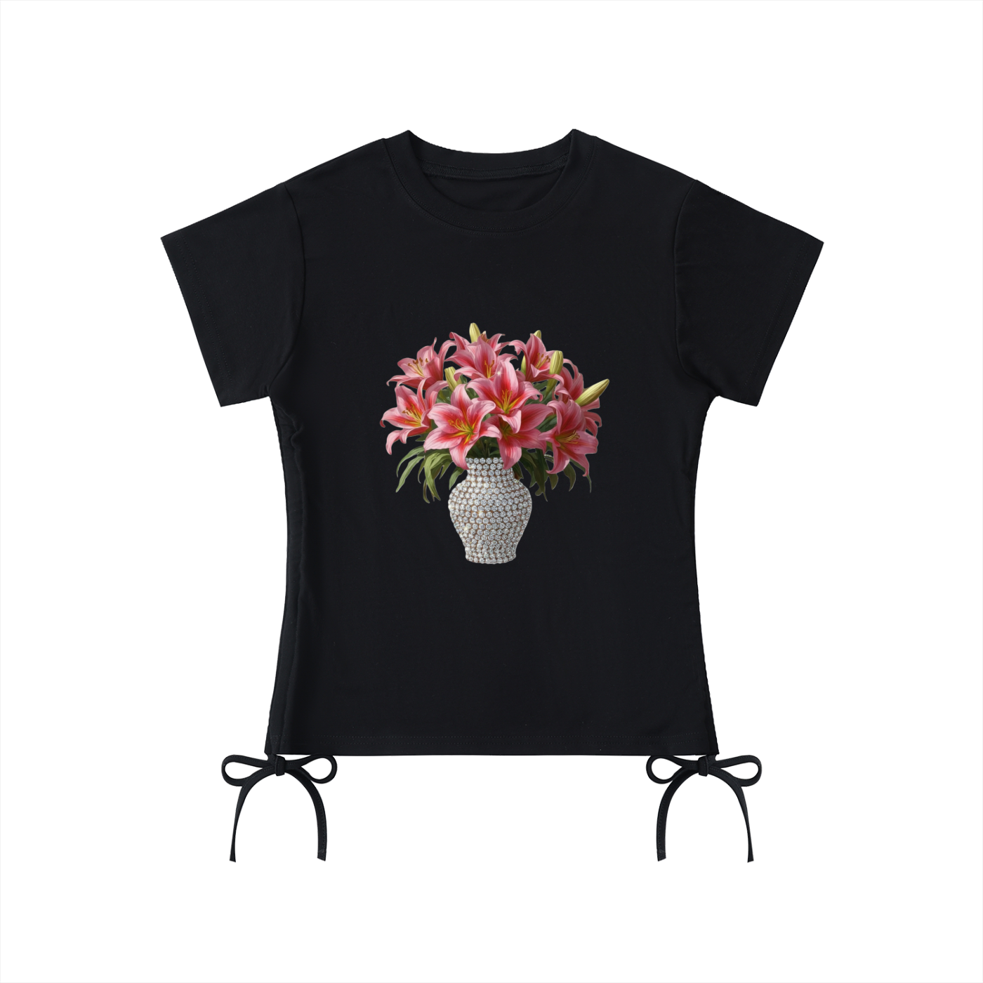 crystal & lily Drawstring T-Shirt - MARIGOLD COLLECTIONS AUSTRALIA