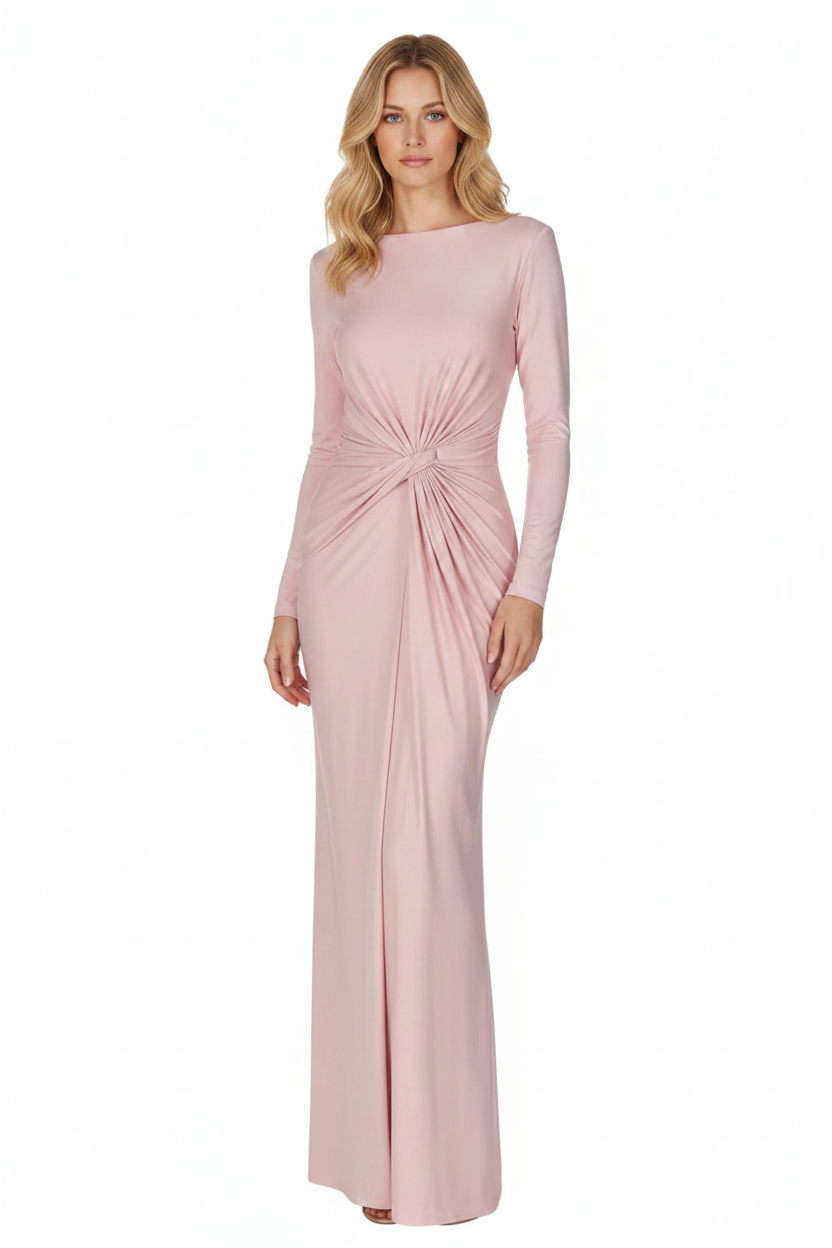 Twist Detail Long Sleeve Maxi Dress