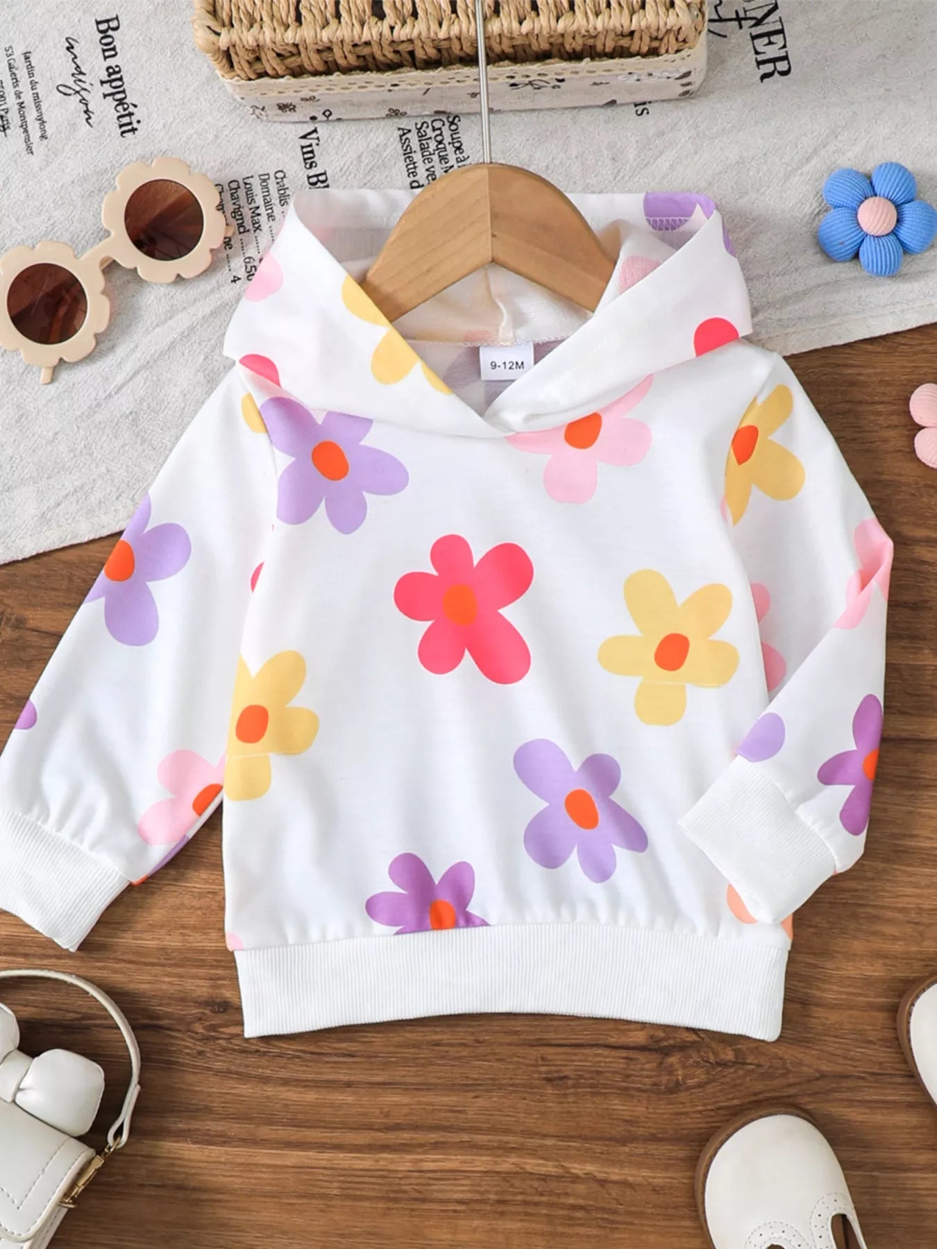 Children's Flower Long Sleeve Hoodie