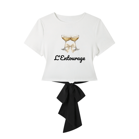 'L'Entourage' Bridal Party/Hens Women's Slim Fit Boatneck T-Shirt