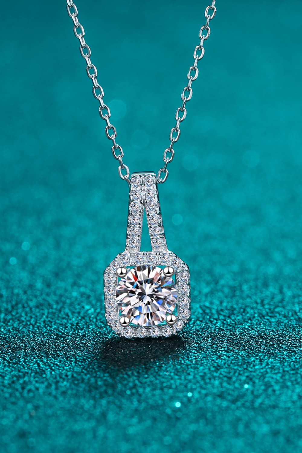 Moissanite Necklace 925 Sterling Silver | 0.5 Carat Pendant