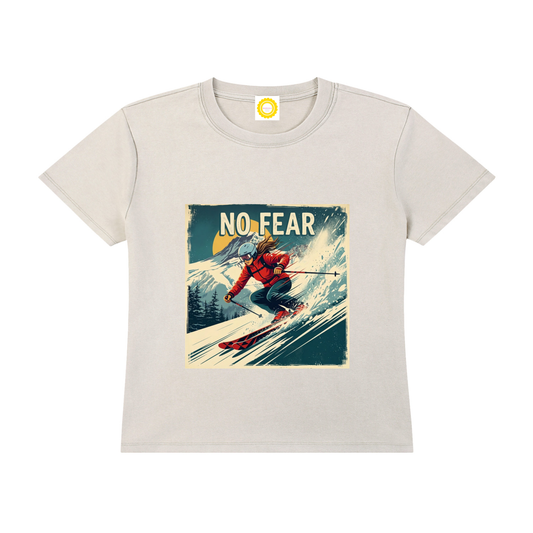 'NO FEAR' Vintage Wash Drop Shoulder T-shirt