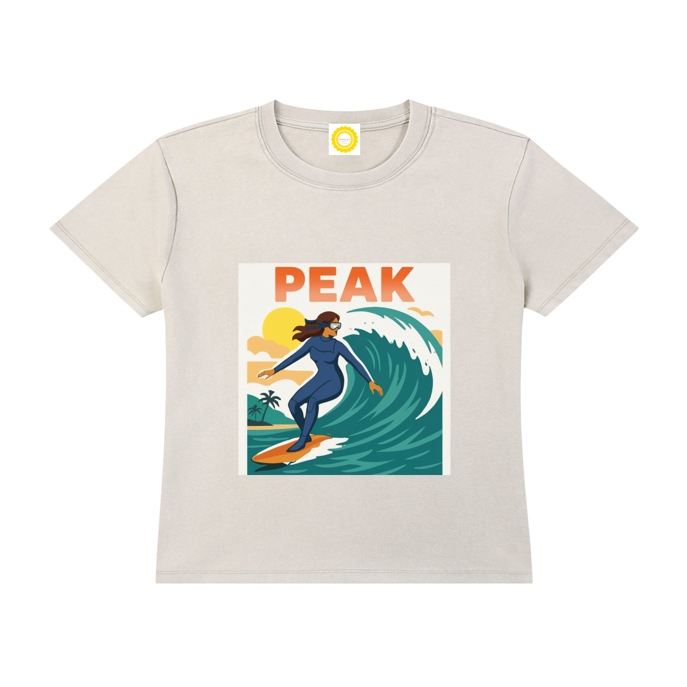 'PEAK' Vintage Wash Drop Shoulder T-shirt
