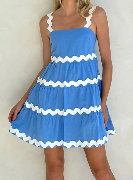 Ric Rac Tiered Mini Dress