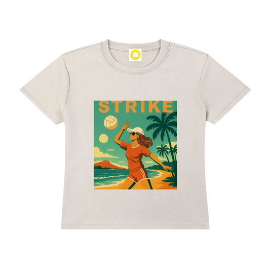 'STRIKE' Vintage Wash Drop Shoulder T-shirt