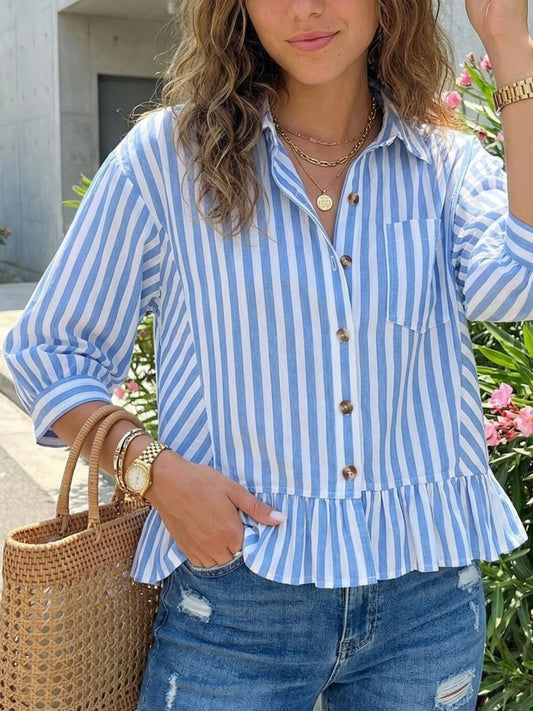 Striped Button-Down Shirt