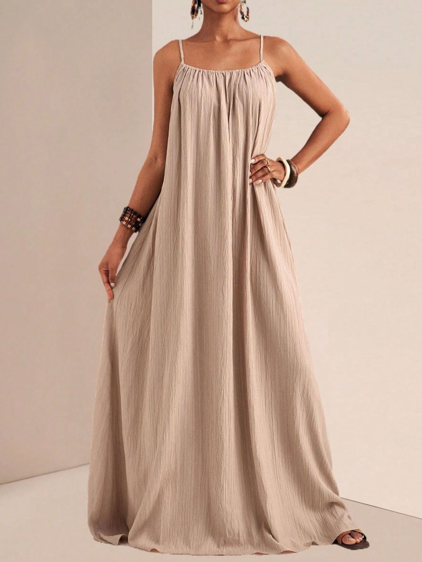 Tall Spaghetti Strap Flowy Maxi Dress
