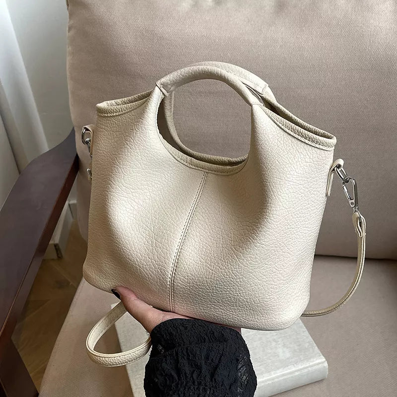 Textured Vegan Leather Crossbody Bag